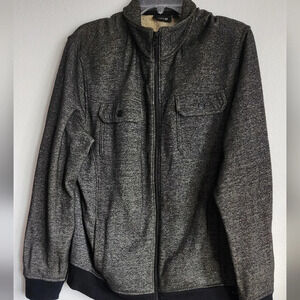 Apt. 9 Charcoal Gray Zip Closure Sweater/Jacket Size L